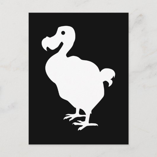 Carte Postale Dodo Silhouette (Devant)