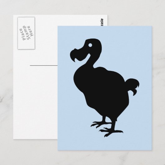Carte Postale Dodo Silhouette (Devant / Derrière)
