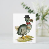 Carte Postale Dodo Wears Bowler Bow Cravate Vintage (Debout devant)