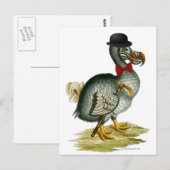 Carte Postale Dodo Wears Bowler Bow Cravate Vintage (Devant / Derrière)