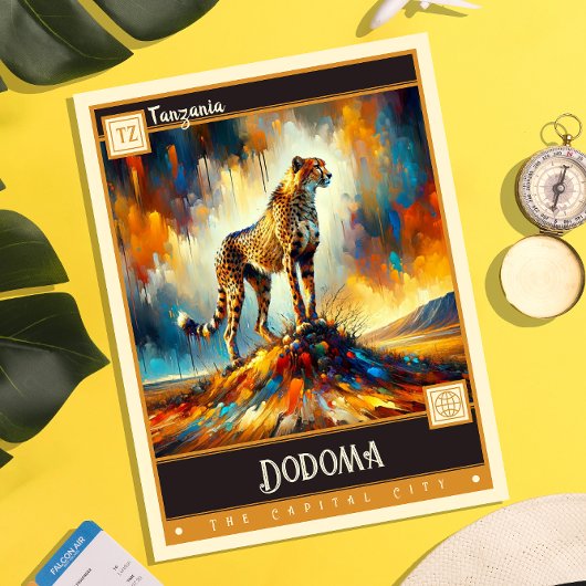 Carte Postale Dodoma, Tanzanie | Peinture Vintage