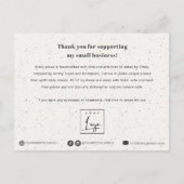 CARTE POSTALE DOFT AQUA GRAY MODERNE ART ABSTRAIT VAGUES MERCI (Dos)