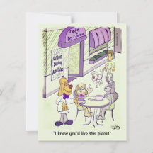 Carte postale Dog Cafe