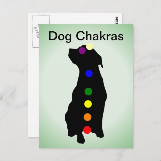 Carte postale Dog Chakras (Devant / Derrière)