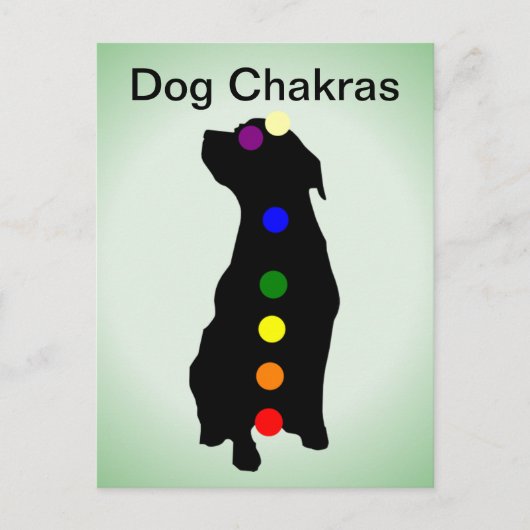 Carte postale Dog Chakras (Devant)