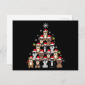 Carte Postale Dog Christmas Tree Gift, Dogs Lovers Decoration (Devant / Derrière)