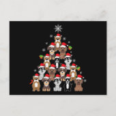Carte Postale Dog Christmas Tree Gift, Dogs Lovers Decoration (Devant)