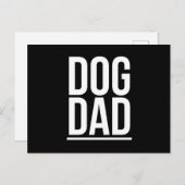 Carte Postale Dog dad funny fathers day gifts white (Devant / Derrière)
