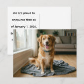 Carte Postale Dog Forever Home Announcement  (Devant / Derrière)