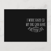 Carte Postale Dog Lover Design I Work (Devant)