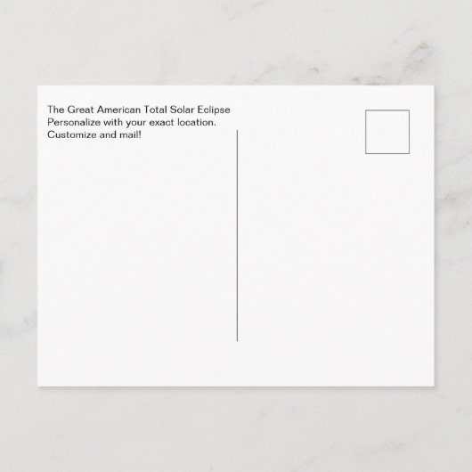 Carte Postale Doggo Eclipse PERSONNALISABLE (Dos)