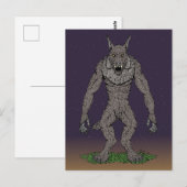 Carte Postale Dogman Cryptid ou Werewolf (Devant / Derrière)