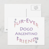 Carte Postale Dogo Argentino Furever (Devant / Derrière)