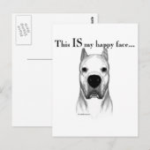 Carte Postale Dogo Happy Face (Devant / Derrière)