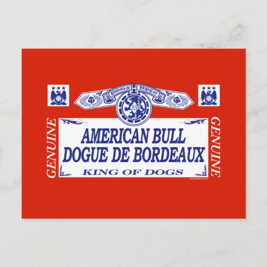Carte Postale Dogue Américaine De Bordeaux (Devant)