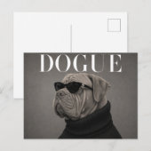 Carte Postale Dogue du Bordeaux Luxe Éditorial de Mode (Devant / Derrière)