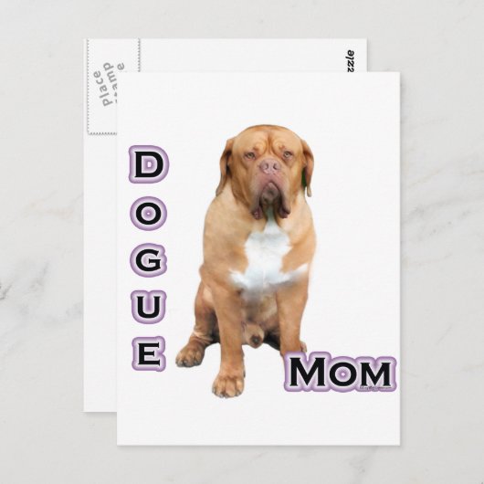 Carte Postale Dogue Maman 4 (Devant / Derrière)
