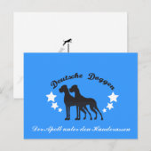 Carte Postale Dogues allemands (Devant / Derrière)