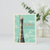 Carte Postale Doha Sheikh Khalifa Illustration du stade Qatar Po (Debout devant)