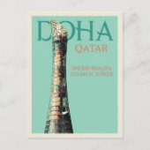 Carte Postale Doha Sheikh Khalifa Illustration du stade Qatar Po (Devant)