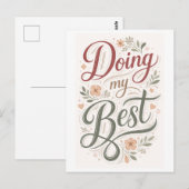 Carte Postale "Doing My Best" (Devant / Derrière)