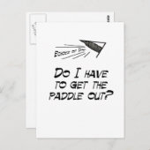 Carte Postale Dois-je sortir la pagaie ? (Devant / Derrière)