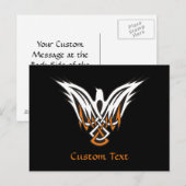 Carte postale d'oiseau celtique (Devant / Derrière)