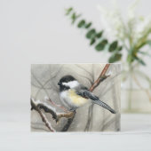 carte postale d'oiseau d'hiver (Debout devant)