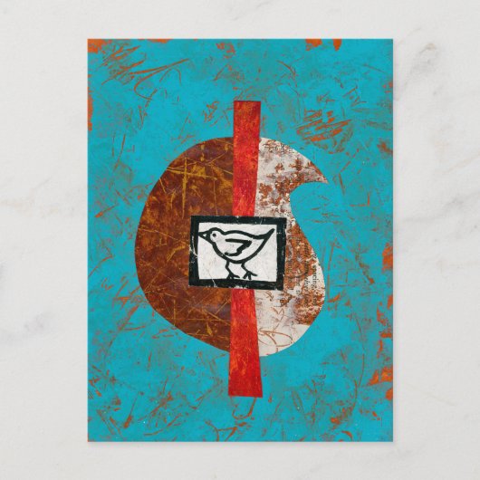 Carte postale d'oiseau en randonnée (Devant)