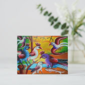 Carte postale d'oiseau RickshawArt (Debout devant)