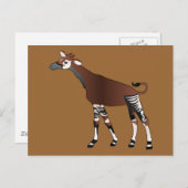 Carte postale d'okapi (Devant / Derrière)