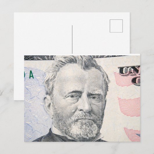 Carte Postale Dollar américain (Devant / Derrière)