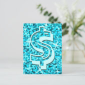 Carte postale "dollar bleu" Glitz (Debout devant)