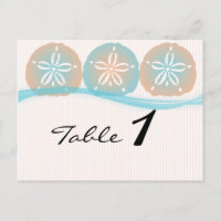 Dollars de pêche et de sable bleu Numéro de tablea
