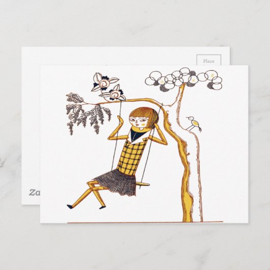 CARTE POSTALE DOLLARS EN BOIS CUT EN FONCTION DE L'ESCALAGE (Devant / Derrière)