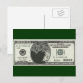 Carte Postale Dollars Indigo (Devant / Derrière)
