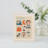 CARTE POSTALE DOLLY DINGLE PAPER DOLL POSTCARD (Debout devant)