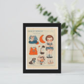 CARTE POSTALE DOLLY DINGLE PAPER DOLL POSTCARD (Debout devant)