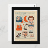 CARTE POSTALE DOLLY DINGLE PAPER DOLL POSTCARD (Devant / Derrière)
