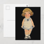 CARTE POSTALE DOLLY DINGLE PAPER DOLL POSTCARD (Devant / Derrière)