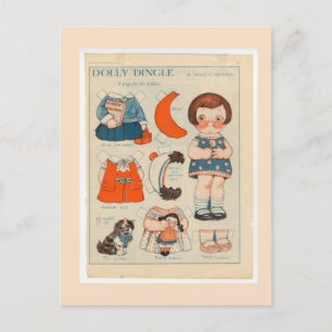 CARTE POSTALE DOLLY DINGLE PAPER DOLL POSTCARD