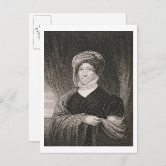Carte Postale Dolly Madison, gravée par John Francis Eugene Pru (Devant / Derrière)