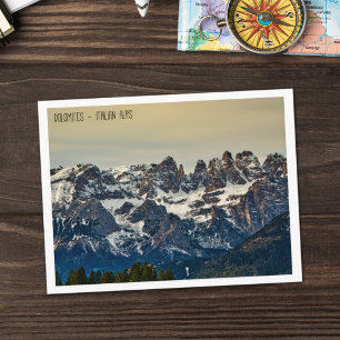 Carte Postale Dolomites, alpes italiennes
