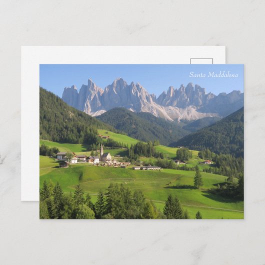 Carte Postale Dolomites de père Noël Maddalena (Devant / Derrière)