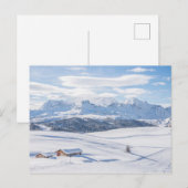 Carte Postale Dolomites de Snowscape | de retraite de cabine (Devant / Derrière)