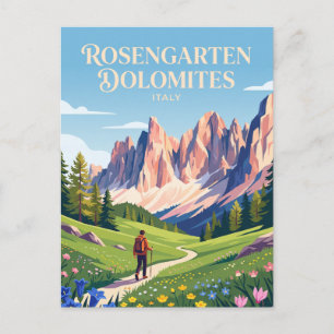 Carte Postale Dolomites du Rosengarten Italie