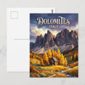 Carte Postale Dolomites Italie (Devant / Derrière)