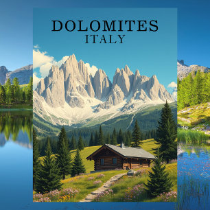 Carte Postale Dolomites Italie Illustration Voyage
