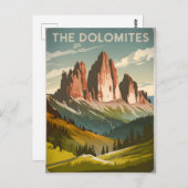 Carte Postale Dolomites, Italie vintage (Devant / Derrière)