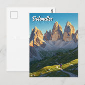 Carte Postale Dolomites Italie Voyage de randonnée (Devant / Derrière)